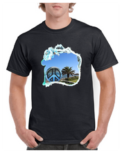 Load image into Gallery viewer, Peace Beach Mens T-shirt Short Sleeve