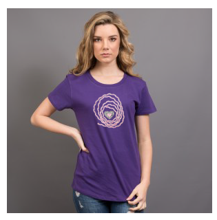 Love Swirls Ladies Cotton T-Shirt short sleeve
