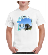 Load image into Gallery viewer, Peace Beach Mens T-shirt Short Sleeve
